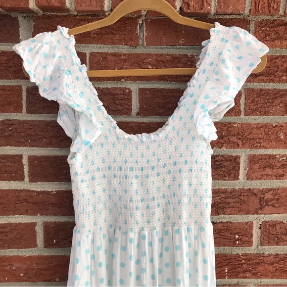 NWOT Anthropologie Araminta James Positano Tiered Maxi Dress Polka Dot Small - Picture 3 of 11